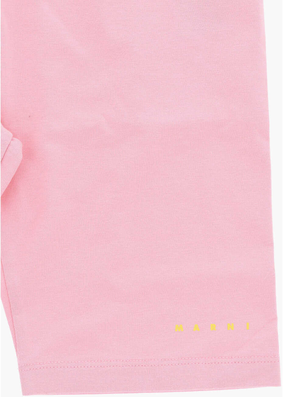 Pantaloni scurti Marni Stretch Cotton Shorts With Elastic Waistband Pink Baieti (BM 19714799) 2