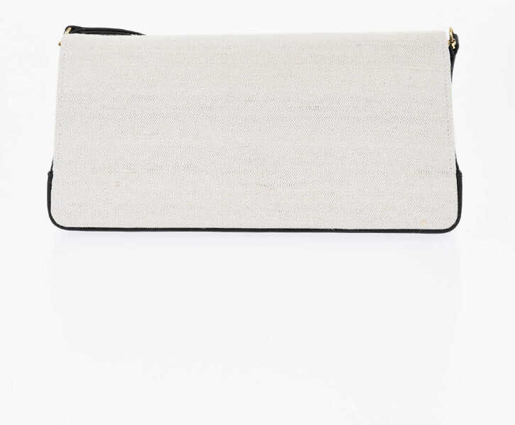 Genti de umar Amato Daniele Canvas Nodo Shoulder Bag With Leather Detail Black & White Femei (BM 19714811) 2