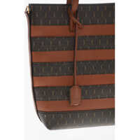 Genti de mana Saint Laurent Dama - Genti de mana Saint Laurent Leather And Fabric Tote Bag With Monogram Details Brown Femei (BM 19714823) - B-mall.ro