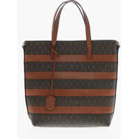 Genti de mana Leather And Fabric Tote Bag With Monogram Details Femei