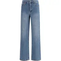 Blugi Self-Portrait Straight-leg Jeans with all-over rhinestones