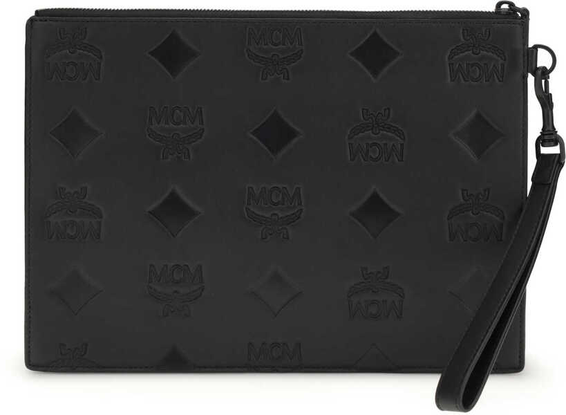 Genti de mana MCM Aren wristlet Pouch BLACK Barbati (BM 19714946) 1
