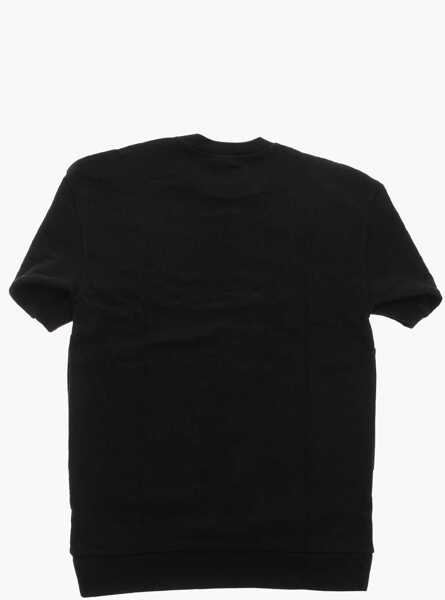 Rochii N21 Kids 3/4-Sleeved Brushed Cotton Tee Dress With Printed Logo Black Fete (BM 19715018) 3