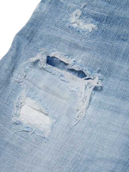 Blugi drepti DSQUARED2 Page Fit Jeans Light Wash With 18Cm Frayed Hem Light Blue Baieti (BM 19715021) 4