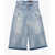 DSQUARED2 Light Washed Page Fit Denims With Fringed Bottom 18Cm Light Blue