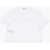 Marni Solid Color Crew-Neck T-Shirt With Glittery Logo White
