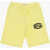 Diesel Solid Color Cotton Shorts Yellow