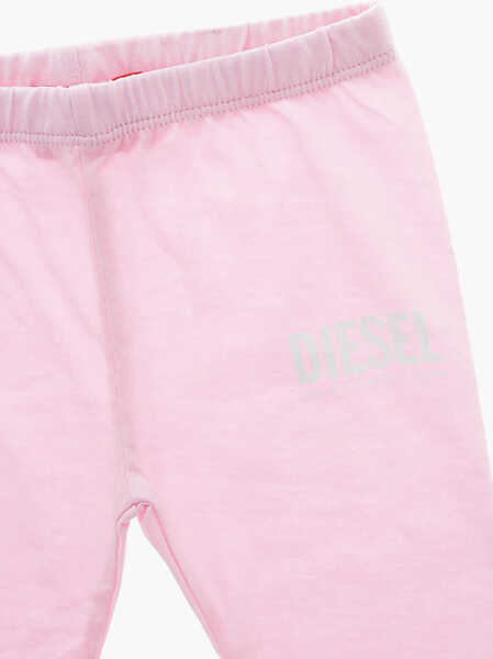 Colanti Diesel Cotton Leggings With Printed Logo Pink Fete (BM 19715036) 2