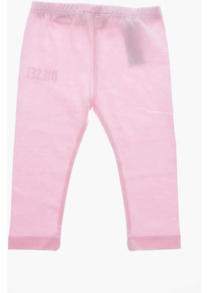 Colanti Diesel Cotton Leggings With Printed Logo Pink Fete (BM 19715036) 3