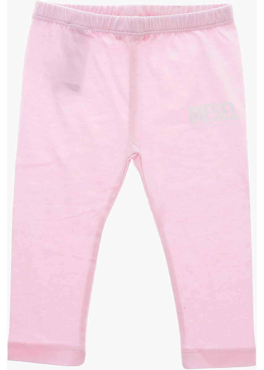 Colanti Diesel Cotton Leggings With Printed Logo Pink Fete (BM 19715036) 1