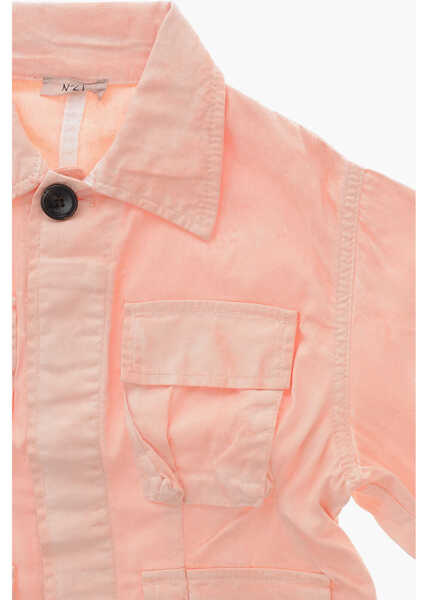 Jachete N21 Kids Coated Cotton Utility Jacket Pink Fete (BM 19715045) 2