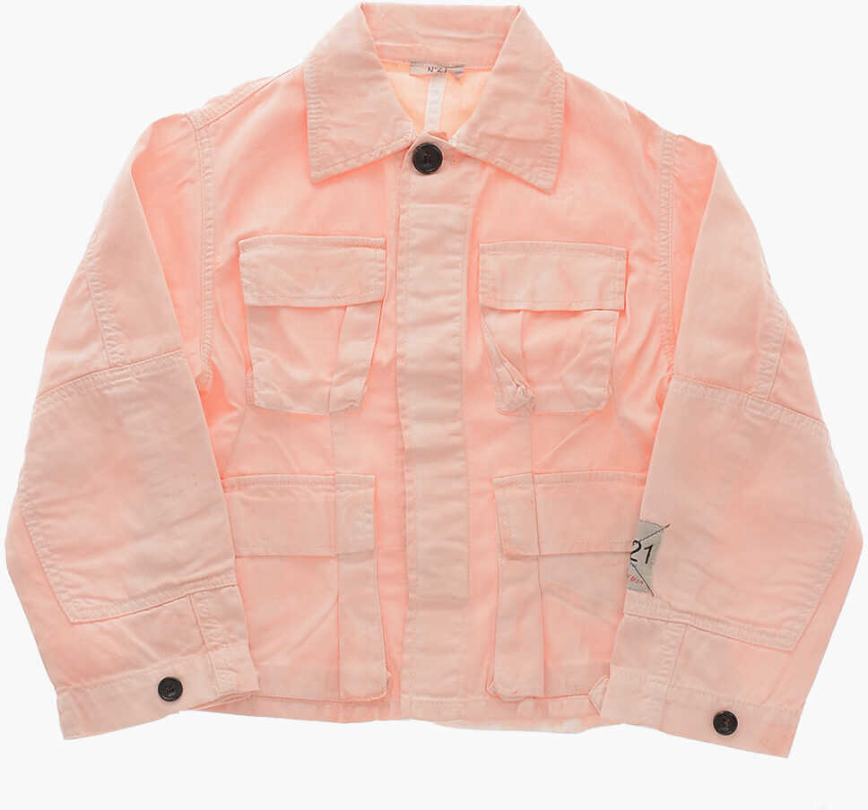 Jachete N21 Kids Coated Cotton Utility Jacket Pink Fete (BM 19715045) 1