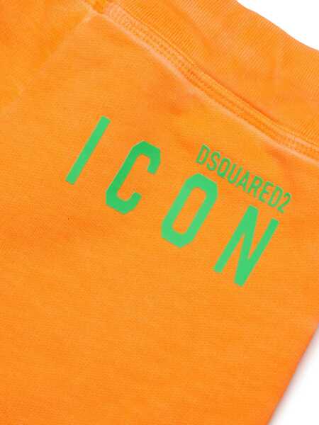 Pantaloni scurti DSQUARED2 Brushed Cotton Shorts Icon Orange Baieti (BM 19715048) 4