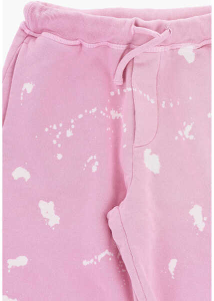 Pantaloni de trening DSQUARED2 Acid-Wash Effect Brushed Cotton Joggers Pink Baieti (BM 19715057) 2