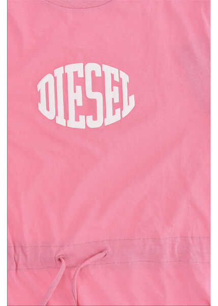 Rochii Diesel Cotton Dempyje Tee Dress With Embossed Logo Pink Fete (BM 19715066) 2