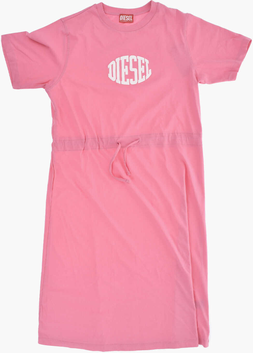 Rochii Diesel Cotton Dempyje Tee Dress With Embossed Logo Pink Fete (BM 19715066) 1