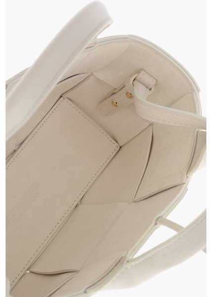 Genti de mana Bottega Veneta Braided Leather Mini Tote Bag With Removable Strap White Femei (BM 19715072) 4