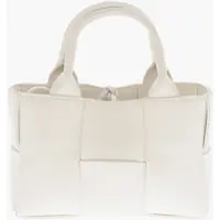 Genti de mana Braided Leather Mini Tote Bag With Removable Strap Femei