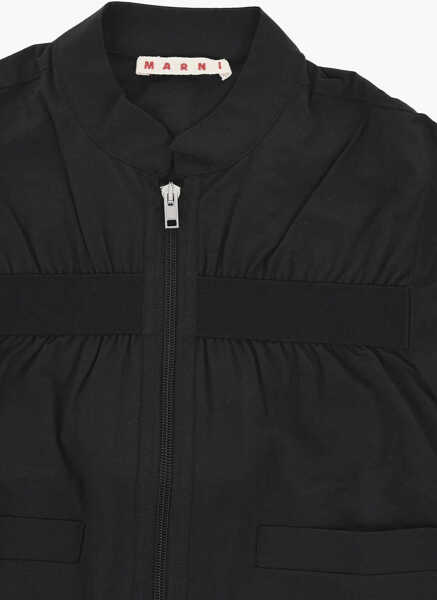 Camasi Marni Cotton Blend Overshirt With Zip Closure Black Baieti (BM 19715075) 2