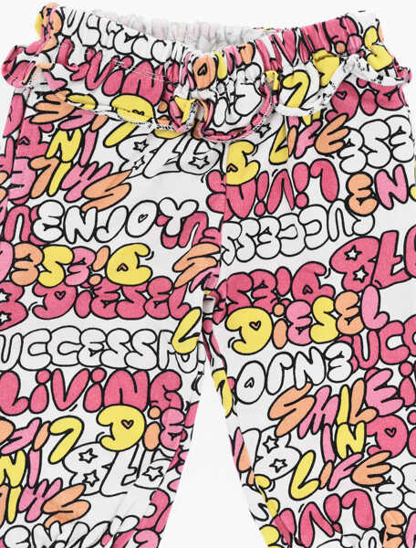 Pantaloni casual Diesel Printed Plocab Pants With Elastic Waistband Multicolor Baieti (BM 19715078) 2