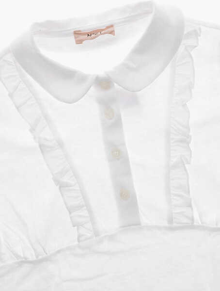 Tricouri Polo N21 Kids Cotton Polo With Ruffle Details White Baieti (BM 19715081) 2