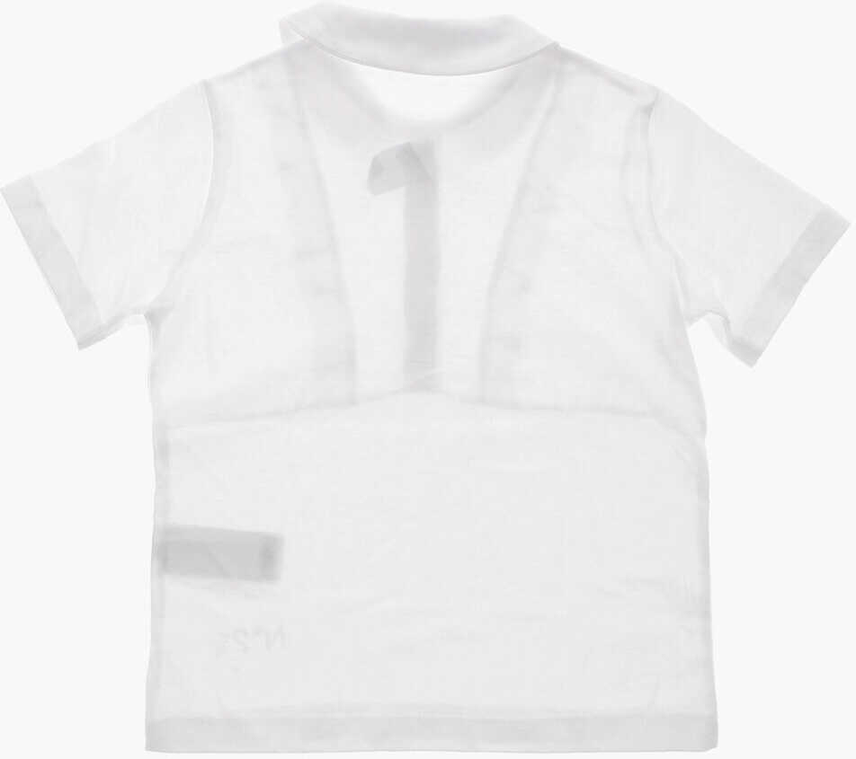Tricouri Polo N21 Kids Cotton Polo With Ruffle Details White Baieti (BM 19715081) 3