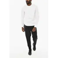 Bluze DSQUARED2 pentru Barbati - Tricouri DSQUARED2 Cotton Long Sleeve Crew-Neck T-Shirt White Barbati (BM 19715084) - B-mall.ro