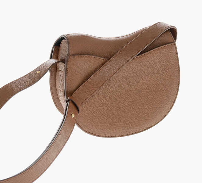 Genti tip postas Burberry Textured Leather Rocking Crossbody Bag Brown Femei (BM 19715087) 2