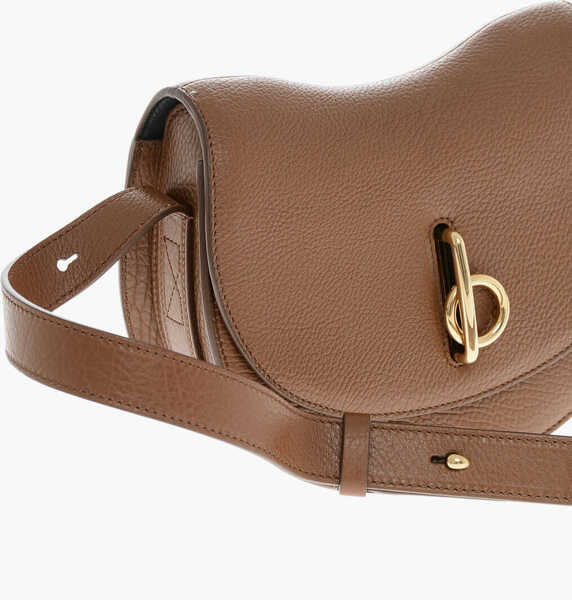 Genti tip postas Burberry Textured Leather Rocking Crossbody Bag Brown Femei (BM 19715087) 3