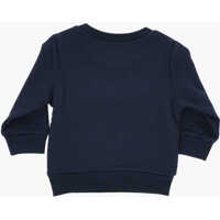 Imbracaminte DSQUARED2 pentru Baieti pagina 3 - Bluze de trening DSQUARED2 Brushed Cotton Crew-Neck Sweatshirt With Front Print Blue Baieti (BM 19715093) - B-mall.ro