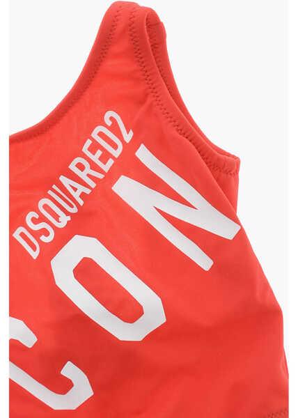 Costume de baie intregi DSQUARED2 Printed Icon Swimsuit Red Fete (BM 19715096) 2