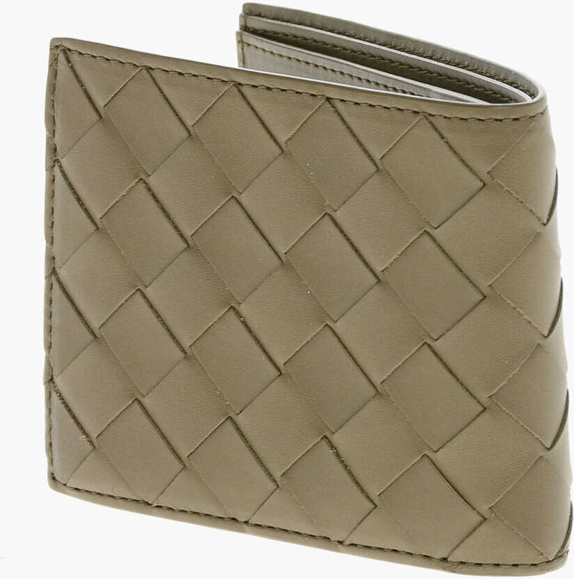 Portofele Bottega Veneta Braided Leather Wallet Green Barbati (BM 19715099) 2