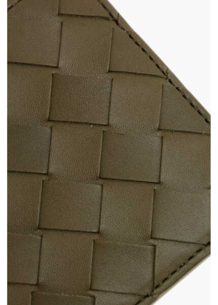 Portofele Bottega Veneta Braided Leather Wallet Green Barbati (BM 19715099) 4