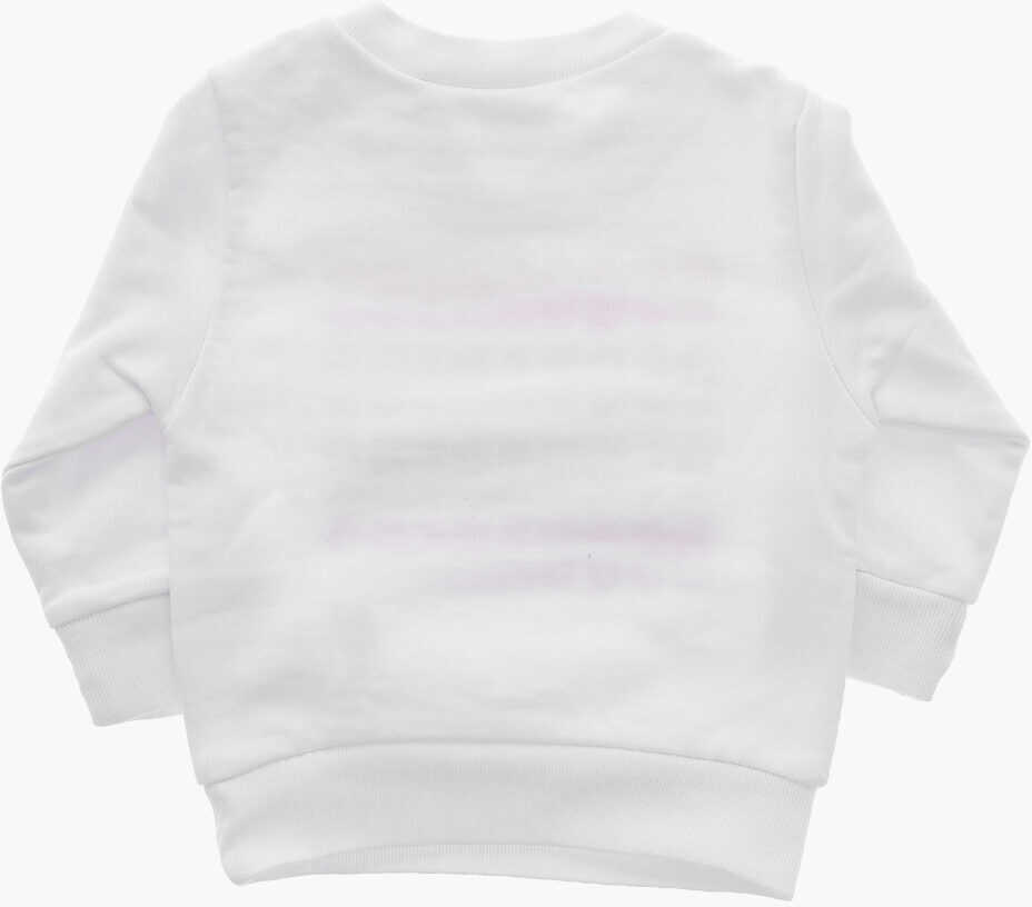 Bluze de trening DSQUARED2 Crew Neck Cotton Sweatshirt With Printed Logo White Baieti (BM 19715102) 3