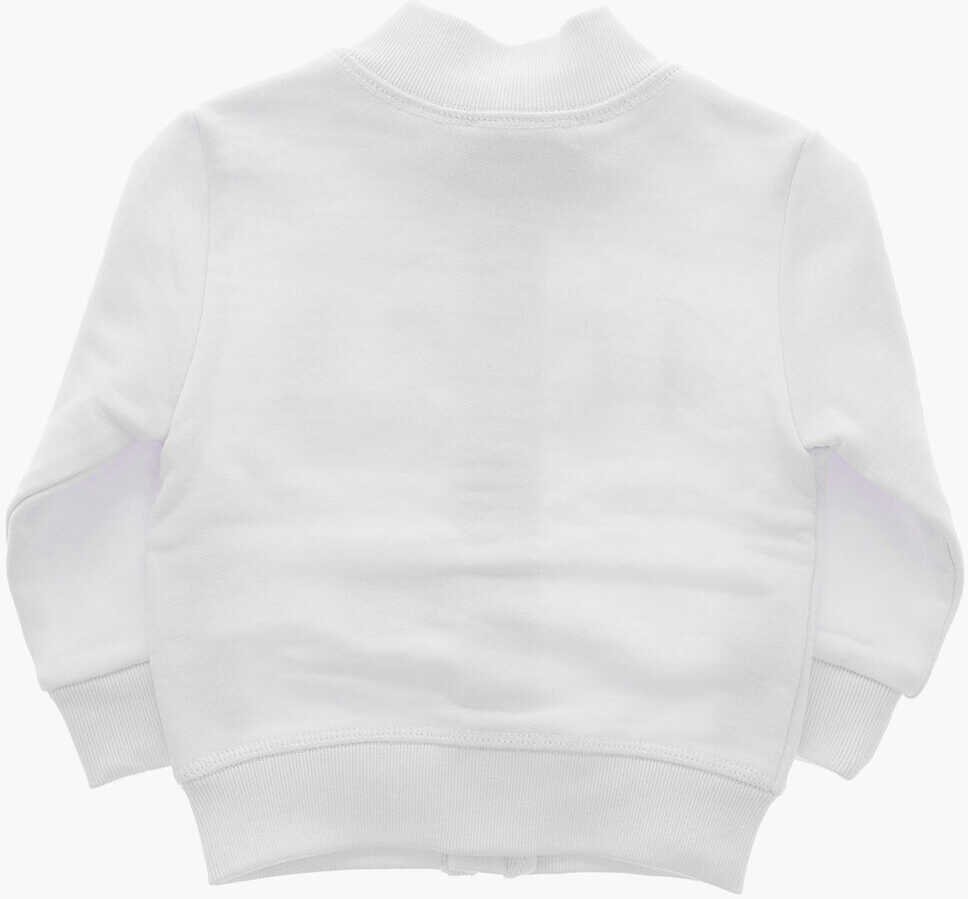 Bluze de trening DSQUARED2 Mock Neck Icon Sweatshirt With Front Zip White Baieti (BM 19715108) 3
