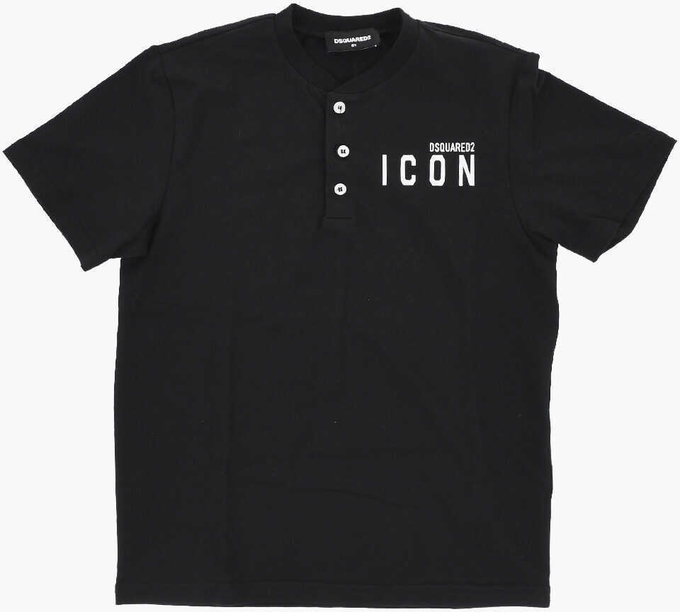 Pijamale DSQUARED2 Lightweight Cotton Summer Pyjama Set With Shorts Black Baieti (BM 19715111) 2