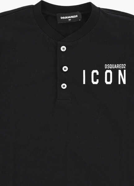 Pijamale DSQUARED2 Lightweight Cotton Summer Pyjama Set With Shorts Black Baieti (BM 19715111) 3