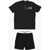 DSQUARED2 Lightweight Cotton Summer Pyjama Set With Shorts Black