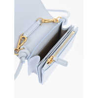 Portofele MCM Dama - Portofele MCM Solid Color Textured Leather Neck Card Holder Light Blue Femei (BM 19715126) - B-mall.ro