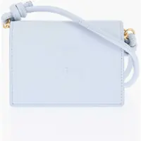 Portofele Solid Color Textured Leather Neck Card Holder Femei