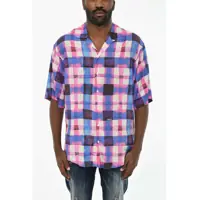 Camasi casual Acid Wash Check Shirt Barbati
