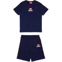 Tricouri Solid Color Shorts And T-Shirt Set With Printed Logo Baieti