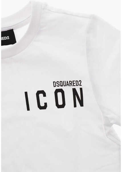 Tricouri DSQUARED2 Crew Neck Icon T-Shirt With Stretch Cotton White Baieti (BM 19715141) 2