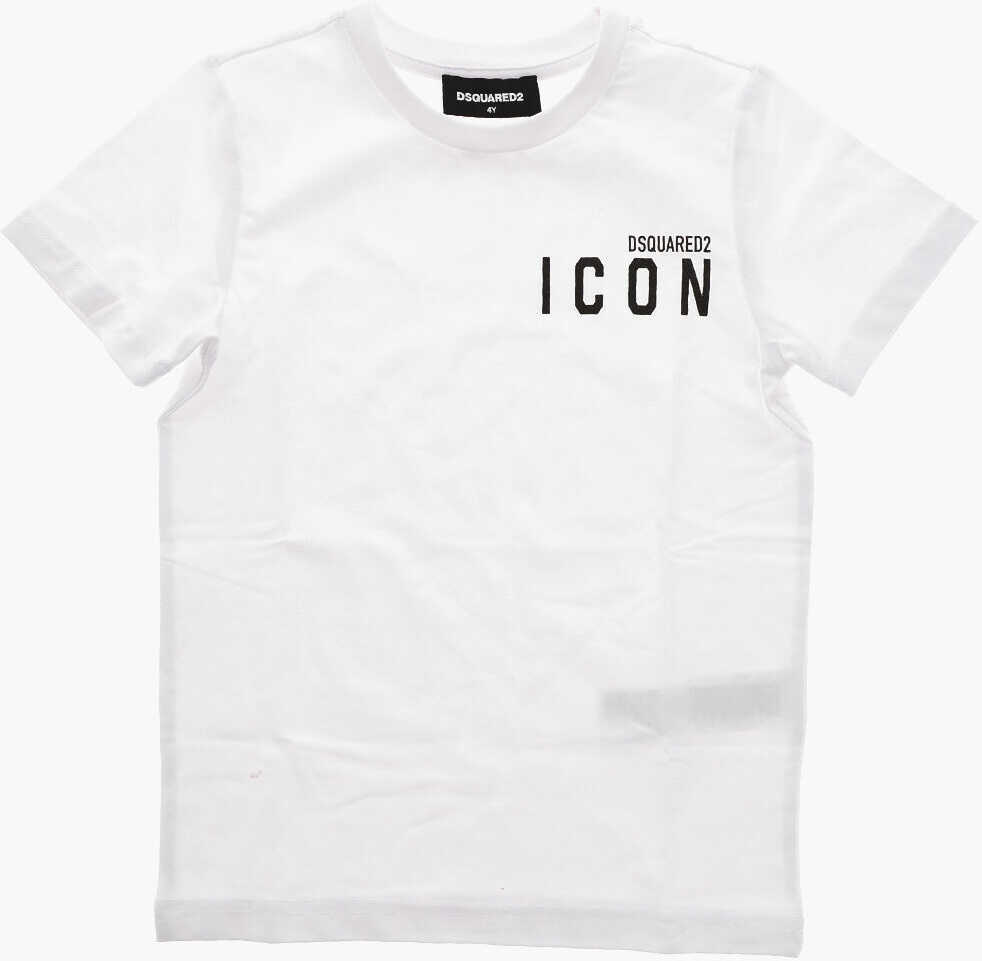 Tricouri DSQUARED2 Crew Neck Icon T-Shirt With Stretch Cotton White Baieti (BM 19715141) 1