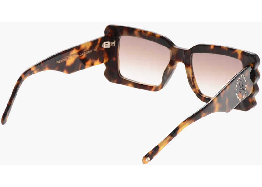 Ochelari de soare Philipp Plein Tortoiseshell Motif Oversized Sunglasses With Rhinestone Brown Femei (BM 19715150) 3