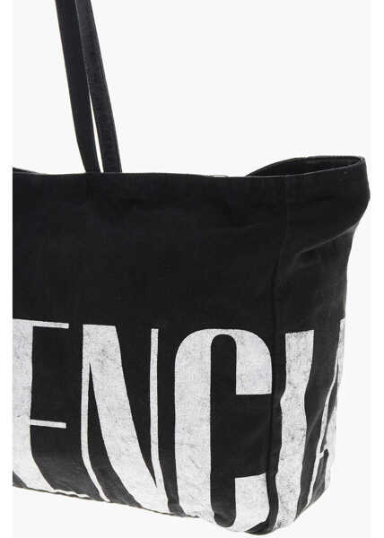 Genti de mana Balenciaga Cotton Maxi Tote Bag With Logo Black Barbati (BM 19715168) 3