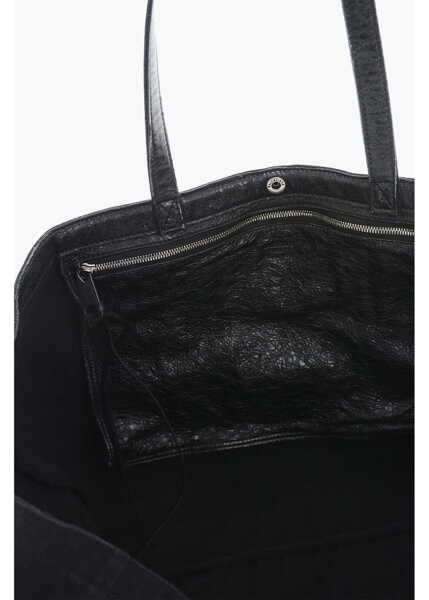 Genti de mana Balenciaga Cotton Maxi Tote Bag With Logo Black Barbati (BM 19715168) 4