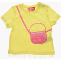 Tricouri Cotton Crossbody T-Shirt With Tulle Detail Baieti