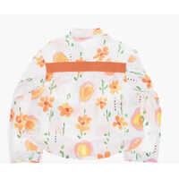 Camasi Marni pentru Baieti - Camasi Marni Floral Patterned Poplin Cotton Overshirt With Zip Closure Orange Baieti (BM 19715198) - B-mall.ro
