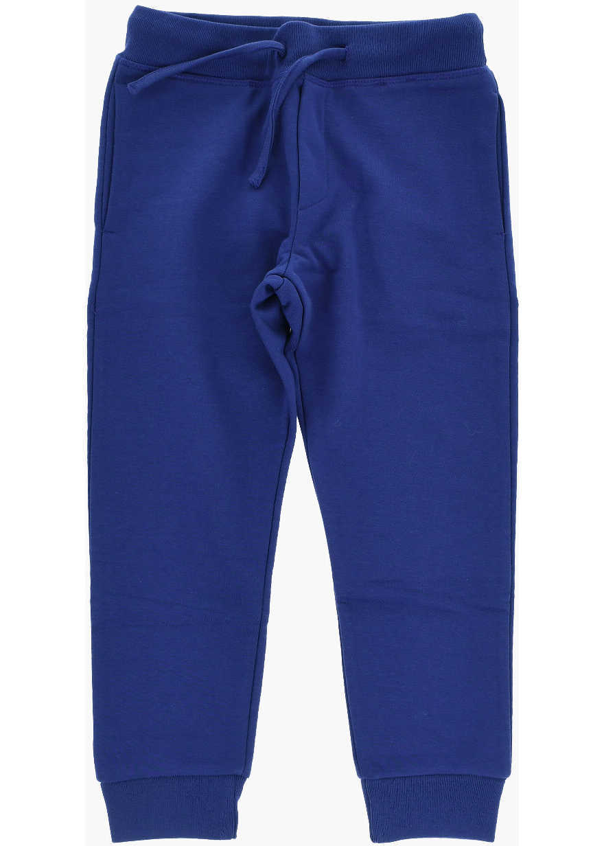 Pantaloni de trening DSQUARED2 Brushed Cotton Joggers With Contrasting Logo Blue Baieti (BM 19715204) 1